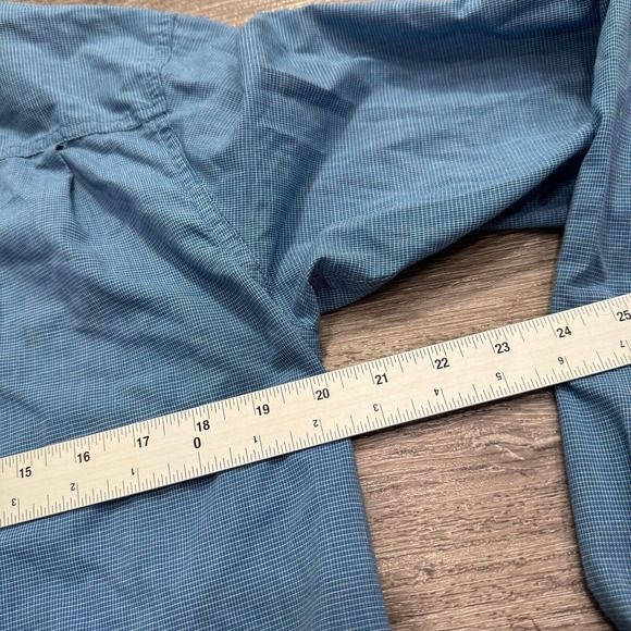Exofficio Shirt Mens Small‎ Blue Insect Repellent Long Sleeve Button Up Outdoor - Picture 9 of 9